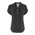 thumbnail image 4 of fatyb Womens Printed V Neck Tops Short Sleeve Button V Neck Tshirts Lightweight Summer Beach Blouses, 4 of 5