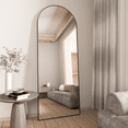 thumbnail image 3 of CISTEROMAN Full Length Mirror 58"x18" Arch Floor Mirror with Stand Arched Mirror Full Body Mirror Gold Standing Hanging or Leaning Against Wall for Bedroom Entry, Bedroom, Living Room, 3 of 7