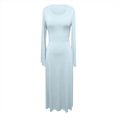 thumbnail image 4 of Yuyuzo Spring Dresses for Women 2025 Long Sleeve Crewneck Sweater Dress Ribbed Knit Flowy A Line Maxi Dresses, 4 of 5