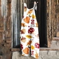 thumbnail image 1 of LOVZFMLL Combinaison pour Femme, Imprimée d'Été Sans Manches, Dos Nu, Ample, Longue, Orange, P, 1 of 5