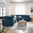 thumbnail image 1 of Modway Commix 5 Piece Down Filled Overstuffed Sectional Sofa in Azure, 1 of 5