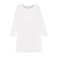 thumbnail image 5 of MeetoTime Robe de Performance pour Filles à Manches Longues, Couleur Unie, Col Rond, Extensible, Robe de Récital Scolaire, 4-14 Ans, Vêtements pour Enfants, 5 of 5