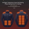 thumbnail image 4 of LSLJS Outdoor Warm Clothing Heated for Riding Skiing Fishing Charging Via Heated Coat( Blue, XXL), 4 of 6
