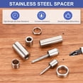 thumbnail image 4 of 8 Pcs Entretoises en Acier Inoxydable 304 1/4 Pouces OD x 1/8 Pouces ID x 7/16 Pouces Longueur(6x3x11mm) Vis Support de Bague Finition Simple Non Filetée Entretoises Rondes en Métal pour Vis M3 Boulons et Tringles, Argent, 4 of 6