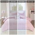 thumbnail image 2 of Mi-Zone Rosalie Metallic Printed Plush Comforter Set Pink/Silver Full/Queen, 2 of 5