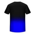 thumbnail image 5 of Penkiiy T-Shirt Ajusté pour Homme, Col Rond Décontracté, T-Shirt Ombré, Été, Manches Courtes, Hauts Dégradés, Stylé, Entraînement, Musculation, Chandails de Base, 2TG, Bleu, 5 of 5