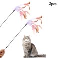 thumbnail image 1 of 2PCS Chat Plume Teaser Faux Perle Chat Mignon Teaser Baguette Chaton Jouer Toy, 1 of 10