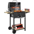 thumbnail image 1 of Outsunny 20" Charcoal BBQ Grill with Adjustable Charcoal Pan Barbecue Grill, 1 of 10