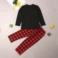 thumbnail image 1 of ITFABS Ensemble Pyjama Assorti Famille Imprimé Solide/plaid Dormeuses Famille, 1 of 7