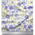 thumbnail image 1 of Soimoi Georgette Viscose Fabric Snowflake & Polar Bear Animal Decor Fabric Printed Yard 42 Inch Wide, 1 of 5