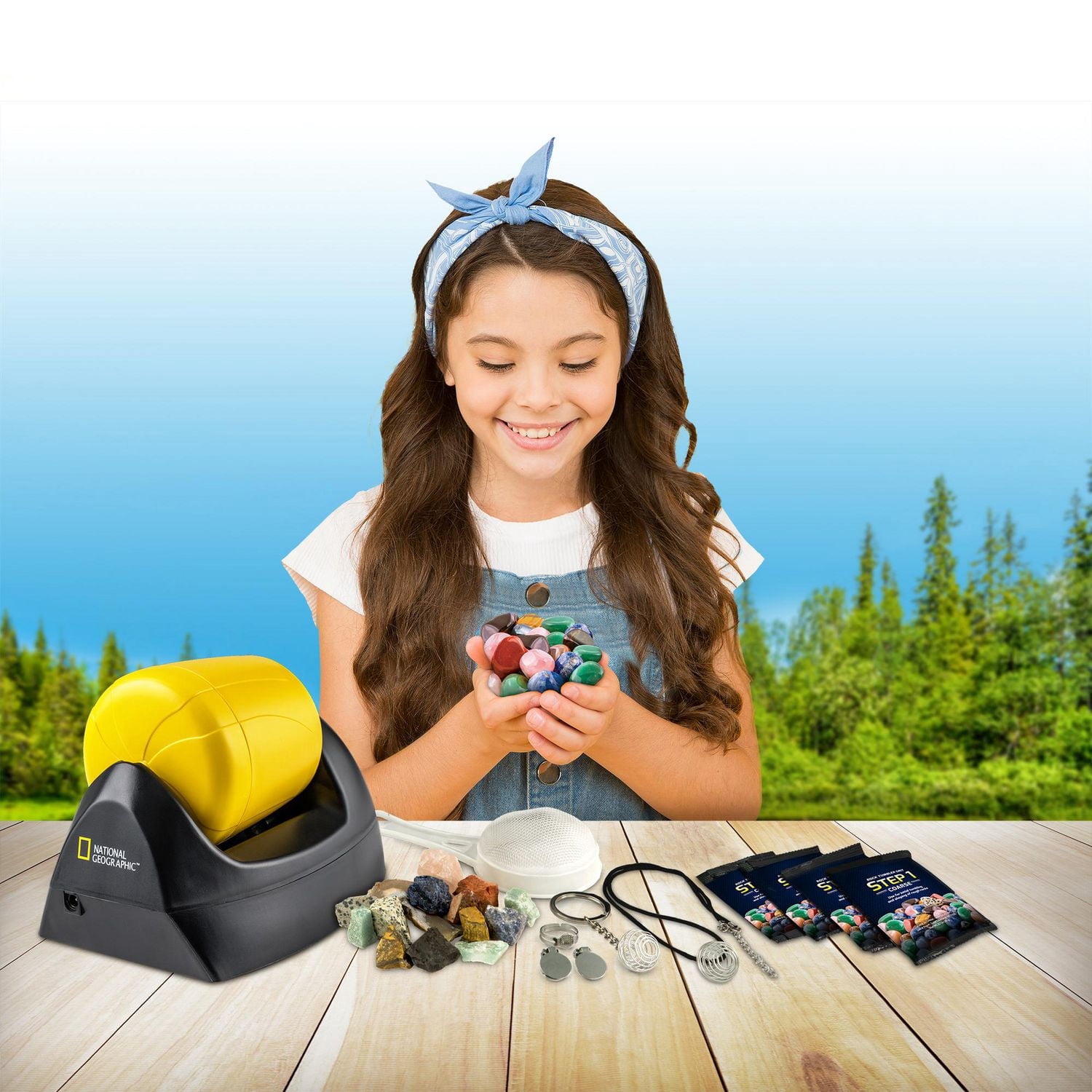 National Geographic Rock Tumbler Starter Kit for Kids, STEM Series, Unisex Ages 8 and up