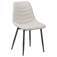 thumbnail image 1 of Bouclair Cream Fabric Dining Chair Kitchen Side Chair with Tapered Metal Legs Set Component, 1 of 6