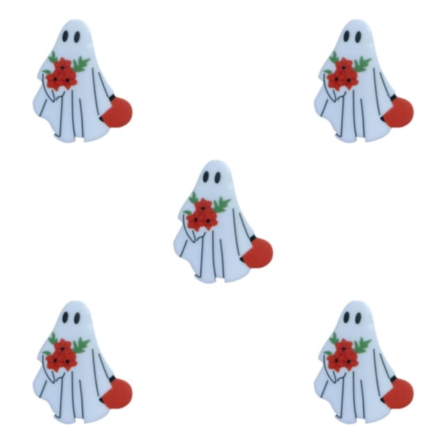 relayinert Delicate Intricate Ghosts Enamel Pin Chic Elegant Brooche Classic Timeless Halloween Ghosts Enamel D 5Set
