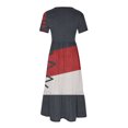 thumbnail image 3 of FAIWAD Robe à Manches Courtes pour Femme Grande Taille, à Blocs de Couleur, Robe d'Été Décontractée, Fluide, Coupe Trapèze, avec Poches, 3 of 4