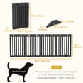 thumbnail image 3 of PawHut 80" Extra Wide Freestanding Pet Gate with Support Feet, Black, 3 of 10