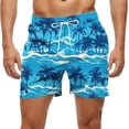 thumbnail image 1 of Kakii Men's Swim Trunks Hawaiian Bathing Mesh Lining Suit Swimsuits Beach Shorts with Pockets, 1 of 6