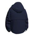 thumbnail image 3 of PEONAVET Mens Jacket Men's Solid Color Waterproof Long Sleeved Hooded Workwear With Multiple Pockets Jacket, 3 of 8