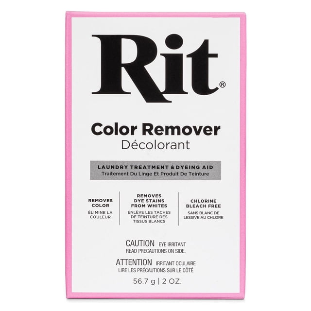 RIT Color Remover Powder - Pre-Dye Fabric Preparation, Chlorine-Free, 57 g (2 oz)