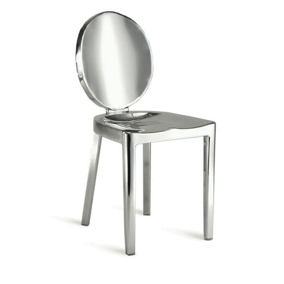 Stylish Side Dining Chair with Shiny Chrome Finish – Sleek and Modern Design for Elegant Dining Spaces, Stainless Steel