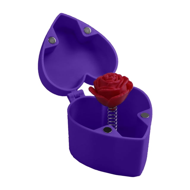 Plastic Rose Heart Surprise Toy - Quirky, Portable - For Valentine's Day/Birthdays, Prank/Desktop Decor, Adult Gift