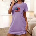 thumbnail image 2 of Birdeem Chemises de Nuit pour Femmes Chemise de Nuit Courte Surdimensionnée pour Femmes Robe Imprimée à Col Rond et Manches Courtes, 2 of 12