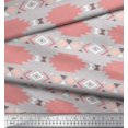 thumbnail image 3 of Soimoi Gray Viscose Chiffon Fabric Aztec Geometric Print Fabric by the Yard 42 Inch Wide, 3 of 3
