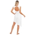 thumbnail image 4 of RUNQHUI Costume de Danse Lyrique pour Femmes Robe de Patinage Sans Manches en Chiffon Fluide Bas Justaucorps Blanc S, 4 of 7