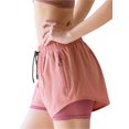 thumbnail image 2 of Sylvamorning Ladies Double Layer Shorts Summer Outdoor Sports Short Trousers, 2 of 9