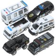 thumbnail image 1 of CIMAXIC 6pcs Assorted Police Car Models Die-cast Car Toys Inertia Control Toys Early Learning Props for Kids Children,3.54"X1.77"X1.77", 1 of 5