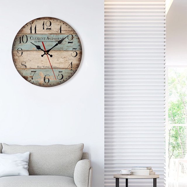 30cm Battery Operated Wall Clock Noiseless Quartz Wall Clock Decor for Kitchen School Office