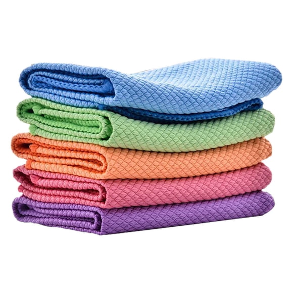 Pcksrro Home Cleaning Products Deal!5pcs Glass Cleaning Cloth Thickened Kitchen Cleaning Towel Thickened Absorbent Table Cleaning Cloth Scouring Pad