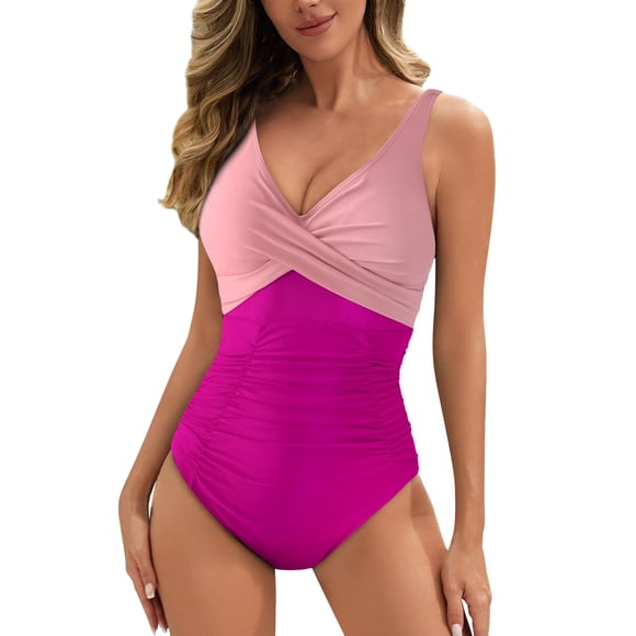 Women's Mesh Push Up One Piece Swimsuit - Padded Athletic Swimwear for Training & Beach