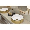 thumbnail image 5 of MEJE 16.75 Inch LUXURY Gold Stripes Round Art Basin, Above Counter Bathroom Vessel Sink, Porcelain Ceramic Countertop Sink(Include pop up drain), 5 of 5