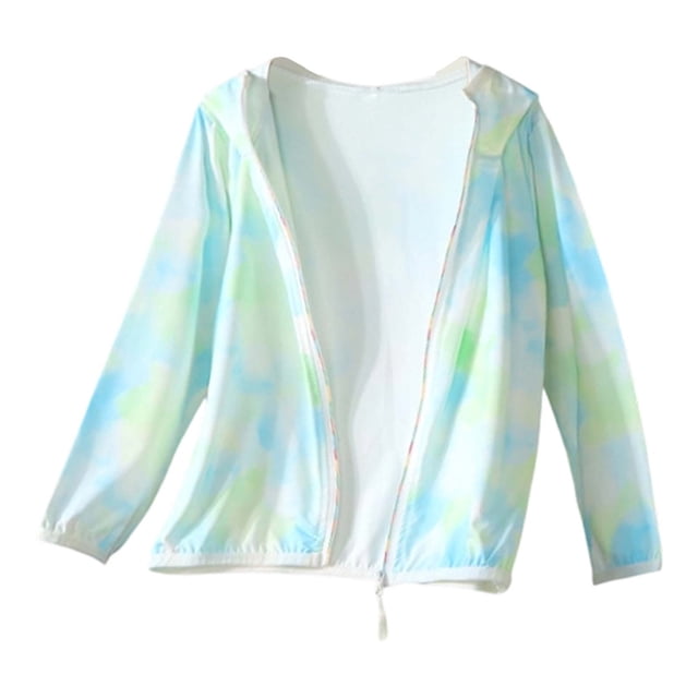 Sunnyoo Tween Girls Sun Protection Shirt Summer Lightweight Breathable Jacket, Sizes 2-16
