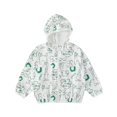 thumbnail image 4 of Kids Sun Protection Zip Hoodie Lightweight Long Sleeve Rash Guard with Hood Swim Cover Up Light Green 7 Years-8 Years, 4 of 4