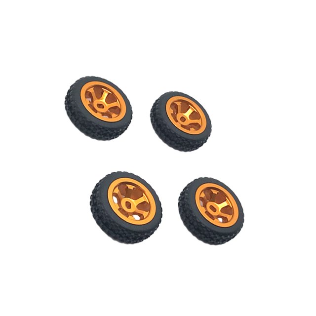 maskred 4pcs/set RC Car Wheel Rim Tire Modification Parts For 1/28 Wltoys K969 RC Car Vehicle Upgrade Wheel Gold 1Set