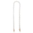 thumbnail image 2 of Shisuyan White Resin Handbag Chain with Metal Buckles Bag Handle Replacement Bag Strap, 2 of 8