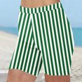 thumbnail image 2 of Plebaso Shorts pour Femmes 2025 Shorts de Plage à Rayures Taille Haute Mode Décontractée Leggings Courts pour Femmes, 2 of 5
