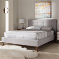 thumbnail image 2 of Baxton Studio Valencia Lit Plateforme Double Rembourré en Beige Grisâtre, 2 of 9