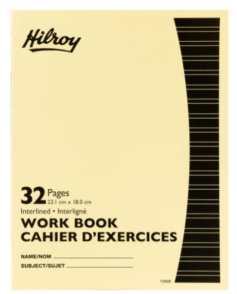 Hilroy Work Book, Interline Ruling, 32 Pages