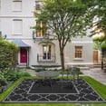 thumbnail image 2 of DEORAB Outdoor Rug Reversible 6x9' Patio Rug,Clearance Outside Plastic Waterproof Mat,Fordable Floor Rug for Patio, Camping, RV, Deck, Porch, Balcony, Backyard, black&grey, 2 of 7