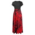 thumbnail image 5 of TIMIFIS Robe Maxi d'Halloween pour Femme à Manches Courtes, Cosplay d'Halloween, Robe de Fête Évasée en Ligne A, Vintage, d'Halloween, d'Horreur, Imprimée de Citrouilles, Robe de Bal de Fête Automne/hiver, 5 of 5