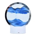 thumbnail image 2 of 3D Moving Sand Art Table Lamp, Decorative Ambient Lamp with Remote Control USB Powered, Unique Hourglass Bedside Light for Living Room Bedroom Office Gift, Blue, 2 of 7