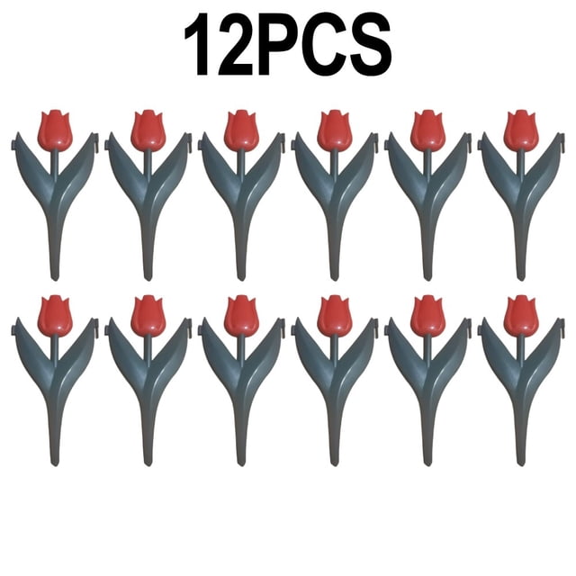 Bgsha 12pcs Plastic Tulip Garden Fence for Outdoor Landscape Edging Decoration