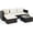 Off White, variant on Costway 5PCS Patio Rattan Furniture Set Sectional Conversation Sofa w/ Coffee Table Navy
