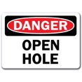 thumbnail image 1 of Panneau de Danger - Open Hole - Panneau de Sécurité OSHA 10" X 14", 1 of 1