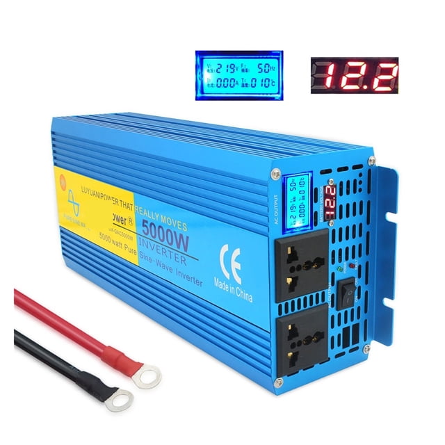 Pure Sine Wave Inverter DC 12v/24v To AC 220 3000W 4000W 5000W Volt LED Display Converter Transformer Car Inversor Solar Power ,Safety