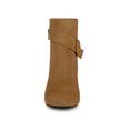 thumbnail image 2 of Unique Bargains Women's Round Toe Block Heel Boots Ankle Booties Brown US 5.5, 2 of 8