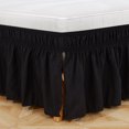 thumbnail image 3 of Solid Color Elastic Bed Skirt Wrinkle Free Dust Ruffle for Twin Queen King US Size, 3 of 4