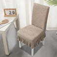 thumbnail image 4 of EGNMCR Home Decor, Short Skirt Home Chair Covers Cushion Backrest One Dining Chair Covers Universals Stool Covers Seat Covers Stretch Dining Table Chair Covers Cover Cover Flock Stools Cover Cover, 4 of 6